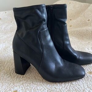 Express Black Ankle Heel Boots